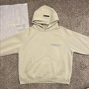Fear of God Essentials Cream Hoodie Sz Medium